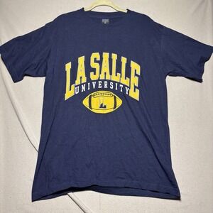 VINTAGE MV Sport‎ 2000s Y2k La Salle University T Shirt Men's Medium Navy